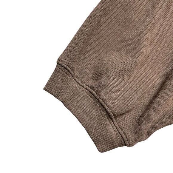 CREAM YOGA Alexa Oversized  Long Sleeve Crop Top M/L Brown - Picture 6 of 8